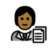 Office Worker: Medium-dark Skin Tone Emoji Copy Paste ― 🧑🏾‍💼 - openmoji