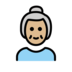 Old Woman: Medium-light Skin Tone Emoji Copy Paste ― 👵🏼 - openmoji