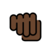 Oncoming Fist: Dark Skin Tone Emoji Copy Paste ― 👊🏿 - openmoji