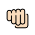 Oncoming Fist: Light Skin Tone Emoji Copy Paste ― 👊🏻 - openmoji