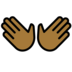 Open Hands: Medium-dark Skin Tone Emoji Copy Paste ― 👐🏾 - openmoji