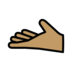 Palm Up Hand: Medium Skin Tone Emoji Copy Paste ― 🫴🏽 - openmoji