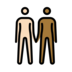 People Holding Hands: Light Skin Tone, Medium-dark Skin Tone Emoji Copy Paste ― 🧑🏻‍🤝‍🧑🏾 - openmoji