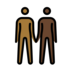 People Holding Hands: Medium-dark Skin Tone, Dark Skin Tone Emoji Copy Paste ― 🧑🏾‍🤝‍🧑🏿 - openmoji