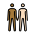 People Holding Hands: Medium-dark Skin Tone, Light Skin Tone Emoji Copy Paste ― 🧑🏾‍🤝‍🧑🏻 - openmoji