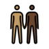 People Holding Hands: Medium Skin Tone, Dark Skin Tone Emoji Copy Paste ― 🧑🏽‍🤝‍🧑🏿 - openmoji