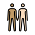 People Holding Hands: Medium Skin Tone, Light Skin Tone Emoji Copy Paste ― 🧑🏽‍🤝‍🧑🏻 - openmoji