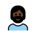 Person: Dark Skin Tone, Beard Emoji Copy Paste ― 🧔🏿 - openmoji