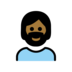 Person: Medium-dark Skin Tone, Beard Emoji Copy Paste ― 🧔🏾 - openmoji