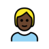 Person: Dark Skin Tone, Blond Hair Emoji Copy Paste ― 👱🏿 - openmoji