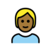 Person: Medium-dark Skin Tone, Blond Hair Emoji Copy Paste ― 👱🏾 - openmoji