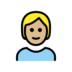 Person: Medium-light Skin Tone, Blond Hair Emoji Copy Paste ― 👱🏼 - openmoji