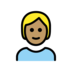Person: Medium Skin Tone, Blond Hair Emoji Copy Paste ― 👱🏽 - openmoji