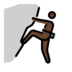 Person Climbing: Dark Skin Tone Emoji Copy Paste ― 🧗🏿 - openmoji