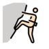 Person Climbing: Light Skin Tone Emoji Copy Paste ― 🧗🏻 - openmoji
