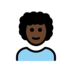 Person: Dark Skin Tone, Curly Hair Emoji Copy Paste ― 🧑🏿‍🦱 - openmoji
