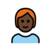 Person: Dark Skin Tone, Red Hair Emoji Copy Paste ― 🧑🏿‍🦰 - openmoji