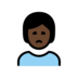 Person Frowning: Dark Skin Tone Emoji Copy Paste ― 🙍🏿 - openmoji