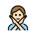 Person Gesturing NO: Light Skin Tone Emoji Copy Paste ― 🙅🏻 - openmoji