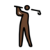 Person Golfing: Dark Skin Tone Emoji Copy Paste ― 🏌🏿 - openmoji