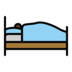 Person In Bed: Dark Skin Tone Emoji Copy Paste ― 🛌🏿 - openmoji