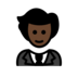 Person In Tuxedo: Dark Skin Tone Emoji Copy Paste ― 🤵🏿 - openmoji