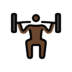 Person Lifting Weights: Dark Skin Tone Emoji Copy Paste ― 🏋🏿 - openmoji