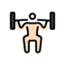 Person Lifting Weights: Light Skin Tone Emoji Copy Paste ― 🏋🏻 - openmoji