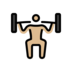 Person Lifting Weights: Medium-light Skin Tone Emoji Copy Paste ― 🏋🏼 - openmoji