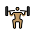 Person Lifting Weights: Medium Skin Tone Emoji Copy Paste ― 🏋🏽 - openmoji