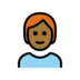 Person: Medium-dark Skin Tone, Red Hair Emoji Copy Paste ― 🧑🏾‍🦰 - openmoji