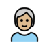 Person: Medium-light Skin Tone, White Hair Emoji Copy Paste ― 🧑🏼‍🦳 - openmoji