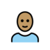 Person: Medium Skin Tone, Bald Emoji Copy Paste ― 🧑🏽‍🦲 - openmoji