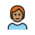 Person: Medium Skin Tone, Red Hair Emoji Copy Paste ― 🧑🏽‍🦰 - openmoji