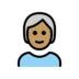 Person: Medium Skin Tone, White Hair Emoji Copy Paste ― 🧑🏽‍🦳 - openmoji