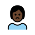 Person Pouting: Dark Skin Tone Emoji Copy Paste ― 🙎🏿 - openmoji