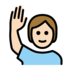 Person Raising Hand: Light Skin Tone Emoji Copy Paste ― 🙋🏻 - openmoji