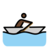 Person Rowing Boat: Dark Skin Tone Emoji Copy Paste ― 🚣🏿 - openmoji