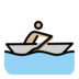 Person Rowing Boat: Medium-light Skin Tone Emoji Copy Paste ― 🚣🏼 - openmoji