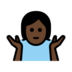 Person Shrugging: Dark Skin Tone Emoji Copy Paste ― 🤷🏿 - openmoji