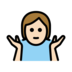 Person Shrugging: Light Skin Tone Emoji Copy Paste ― 🤷🏻 - openmoji