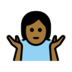 Person Shrugging: Medium-dark Skin Tone Emoji Copy Paste ― 🤷🏾 - openmoji