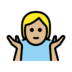 Person Shrugging: Medium-light Skin Tone Emoji Copy Paste ― 🤷🏼 - openmoji