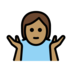 Person Shrugging: Medium Skin Tone Emoji Copy Paste ― 🤷🏽 - openmoji