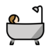Person Taking Bath: Light Skin Tone Emoji Copy Paste ― 🛀🏻 - openmoji