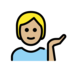 Person Tipping Hand: Medium-light Skin Tone Emoji Copy Paste ― 💁🏼 - openmoji