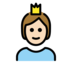 Person With Crown: Light Skin Tone Emoji Copy Paste ― 🫅🏻 - openmoji