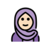 Woman With Headscarf: Light Skin Tone Emoji Copy Paste ― 🧕🏻 - openmoji