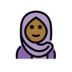 Woman With Headscarf: Medium-dark Skin Tone Emoji Copy Paste ― 🧕🏾 - openmoji