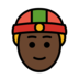 Person With Skullcap: Dark Skin Tone Emoji Copy Paste ― 👲🏿 - openmoji